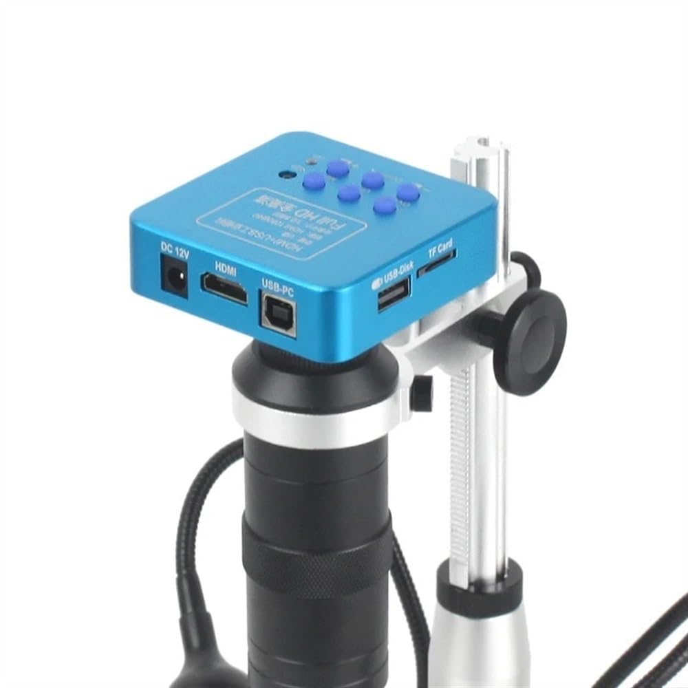 Mikroskop cyfrowy HDMI USB pasuje do lutowania elektronicznego 130X 1080P kamera mikroskopowa USB LED pierścień światło naprawa telefonu (ABCD)