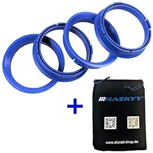 Haskyy 4 centreerringen 66,6-57,1 voor vele modellen van Audi, Seat, VW, Skoda, Mercedes, BMW, Chrysler enz., incl. een…