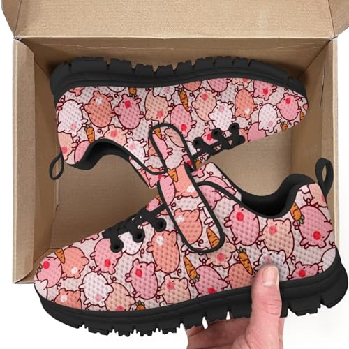 Girls Pig Axolotl Art Print Athletic Running Sneakers for Girls Boys Hiking Tennis Fitness Shoes2
