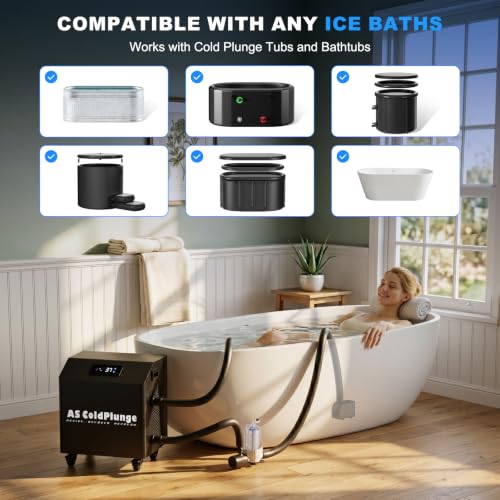 Image of AS ColdPlunge 1 HP Ice Bath Chiller, 37F Cooling for Cold Therapy Recovery