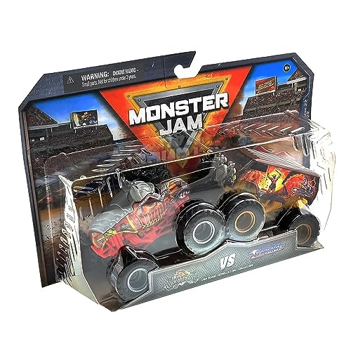 Monster Jam 2 Pack 1:64 Series 22 - Knightmare vs Thunder Bus image 2