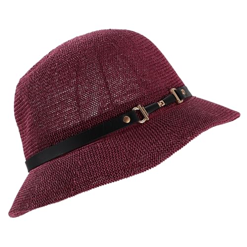 Chapeau de paille femme pare-soleil efficace pour éviter les coups de soleil beige