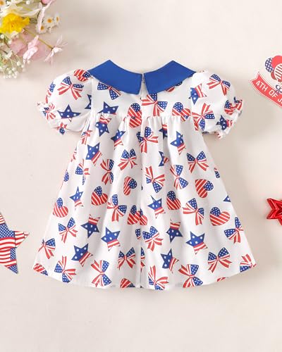 Image of Kucnuzki Baby Girl Clothes Cute Spring Summer Sun Dresses Toddler Casual Puff Sleeve Floral Dress Girls Summer Outfits