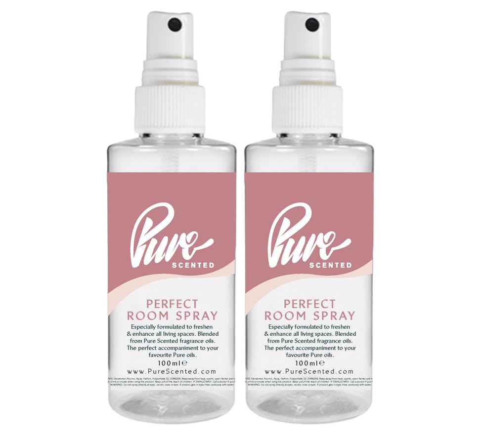 "Pure Scented 200ml Room & Fabric Sprays 2 x 100ml Suitable For Home, Car, Caravan, Work, Gym Bags, Odour Eliminators (2 x 100ml, Perfect)" โ image 1