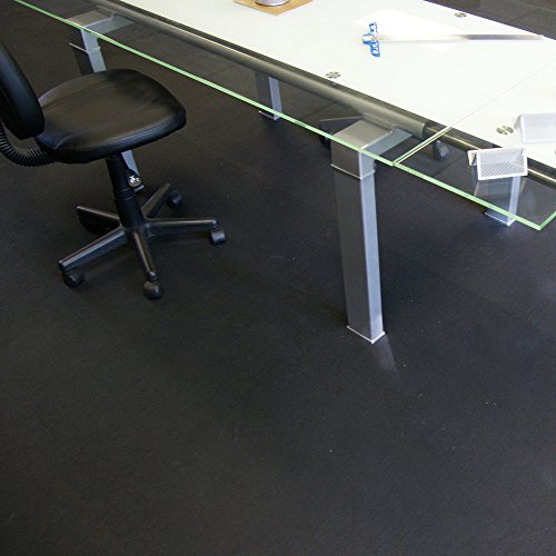 Rubber-Cal Recycled Floor Mat, Black, 1/4-Inch X 4 X 10-Feet #TOP5