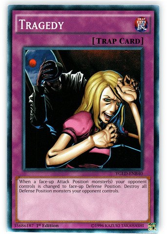 Yu-Gi-Oh! – Tragedy Karte (YGLD-ENB40) – Normale Fallenkarte, 1. Edition, Aus Yugi's Legendary Decks