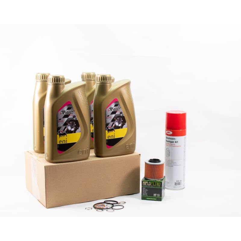Kit Manutenzione Cambio Olio Standard per APRILIA MOTO 6.5 dal 1992 al 2006 - ENI I-RIDE RACING 5w40 4L