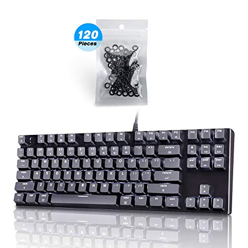 VELOCIFIRE M87 Mac Layout Mechanical Keyboard with 120pcs/pack Rubber O-Ring Keyboard Switch Dampers dampener