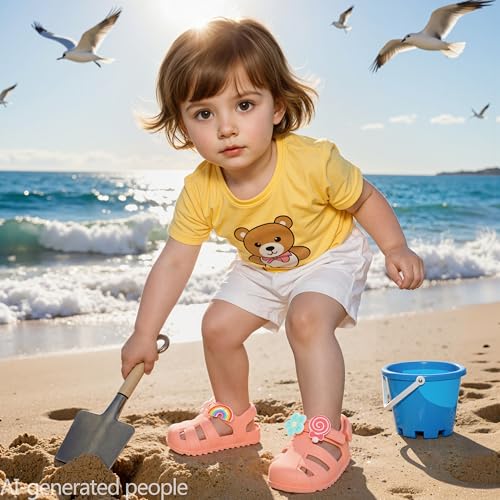 Image of ChayChax Toddler Classic Fisherman Sandals Boys Girls Closed Toe Water Pool Beach Sandal Naturally Splay