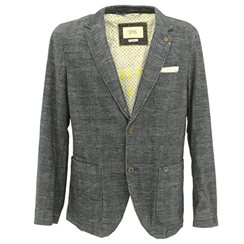 Preisvergleich Produktbild camel active, Herren Sakko Jacket Übergangsjacke Jersey Grau Kariert 56