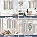 jinchan 95% Blackout Boho Kitchen Curtains 36 Inches Cafe Tier Curtains Bohemian Small Drapes for Bedroom RV Basement Half Window Room Darkening Thermal Insulated 2 Panels Blue on Beige