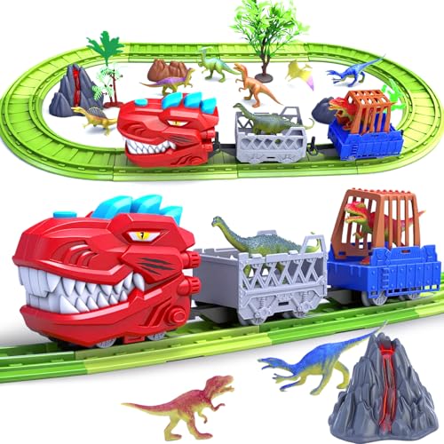 Dinosaur Train Track Playset for Kids Boys 3-5|Dinosaur Toys for
