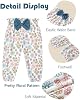 Conjunto de Ropa para Bebé Niña, Body de Manga Corta con Volantes y Pantalón Floral, Atuendos para Recién Nacidos de 0 a 24 Meses 8