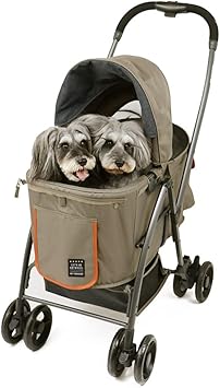 Amazon ペットパラダイス ハンドフル ペットカート 軽量 多頭 折りたたみ 小型犬中型犬 キャリー ドリンクホルダー 遮熱日除け アルミフレーム メッシュ窓 大きめタイヤ 収納大 ペットパラダイス カート 通販