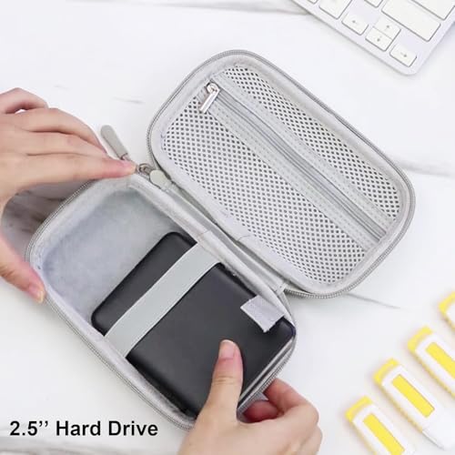 FLYAMAPIRIT Tragbare Reise Aufbewahrungstasche, Organizer für elektronisches Zubehör, Schutzhülle für Externe Festplatten, SD-Karten, Smartphone-Ladegeräte usw. (Schwarz)