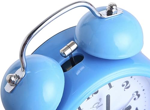 Miniatura 5 de SHISEDECO Reloj despertador silencioso de cuarzo analógico de 3 pulgadas, funciona con pilas, para niños, personas mayores, durmientes pesados,