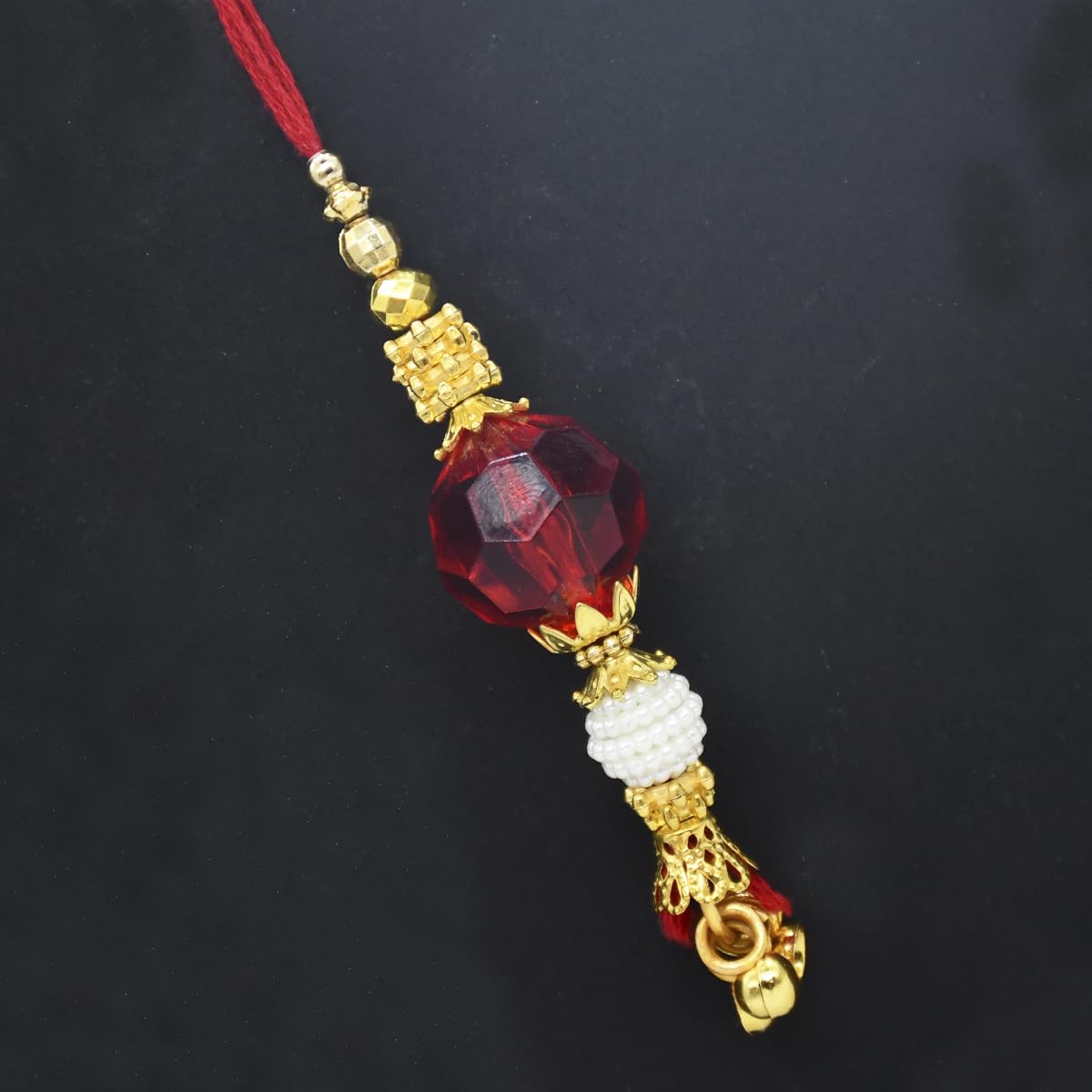 Saugat Traders Designer Family Rakhi Combo Set of 3 for Brother Bhaiya and Brother Kids Handmade Traditional Rakhi with Roli Chawal and Chopra Jaipuri Stone Rakhee - Image 5 thumbnail