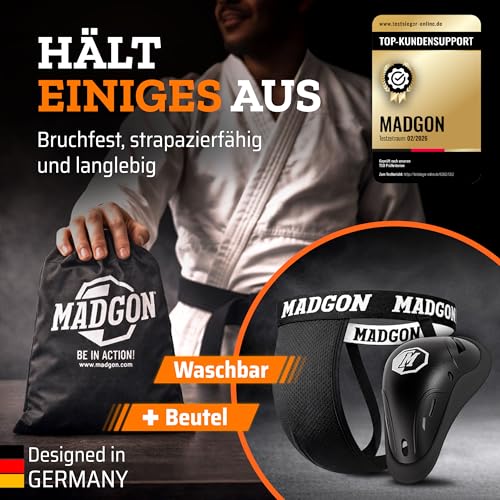MADGON Tiefschutz – Maximale Sicherheit & Ergonomie – Verstärkter Genitalschutz für Herren