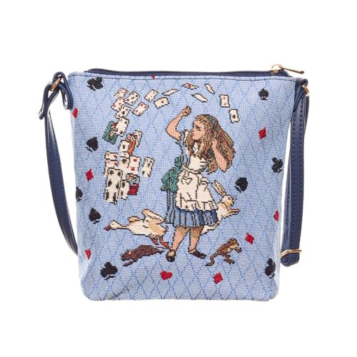 Sac bandoulière tapisserie femme Alice au pays des merveilles petit format original