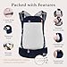 Beco Toddler Carrier (20-60 lbs) with Extra Wide Seat, 100% Cotton - Front-Carry & Backpack Style - Lightweight & Ergonomic Sling Carrier for Children from 18months - Navy