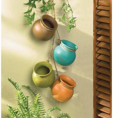 Accent Plus Gifts & Decor Dangling Mini Ceramic Pot Set