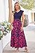 OUGES Women's Summer Casual Floral Maxi Dresses Maternity Clothes Spring Fashion Outfits Baby Shower Dress for Photoshoot 2026(Floral Q,L)