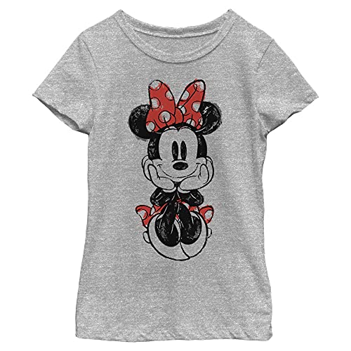 Image of Girl's Mickey & Friends Sitting Minnie Sketch T-Shirt