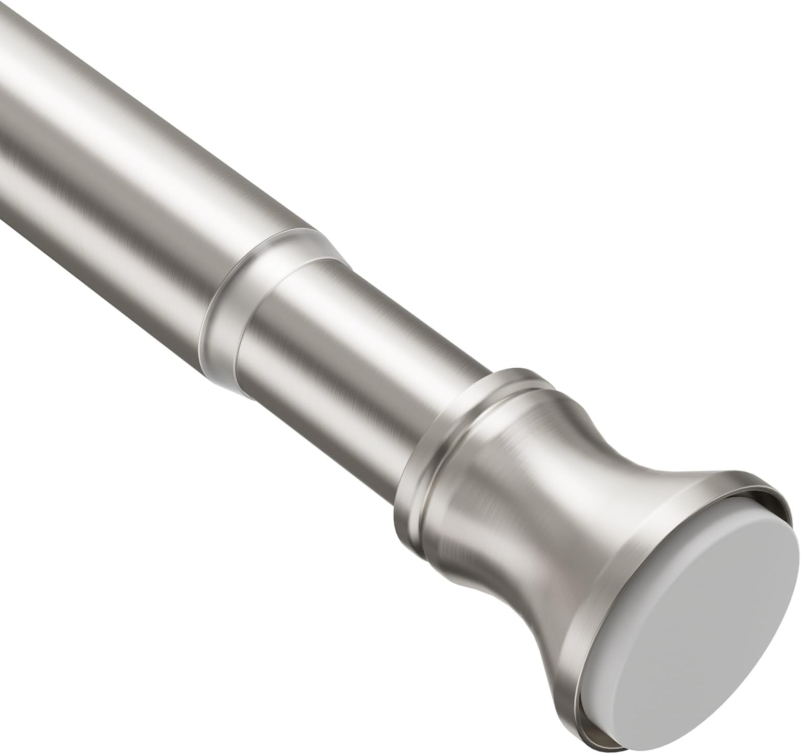 Amazer Spring Tension Shower Curtain Rod, 42-72 Inches Rust-Resistance Tension Curtain Rod Bathroom Rod, Adjustable Shower Curtain Rod No Drill, Nickel