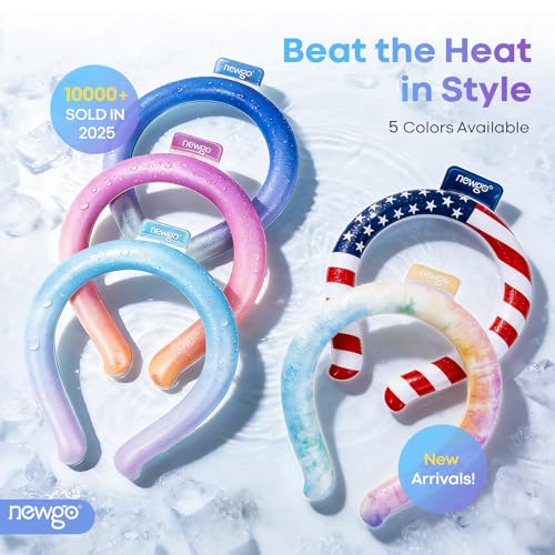 Image of NEWGO Neck Cooling Tube, Neck Cooler for Summer, Blue Purple Mix,1 Pack