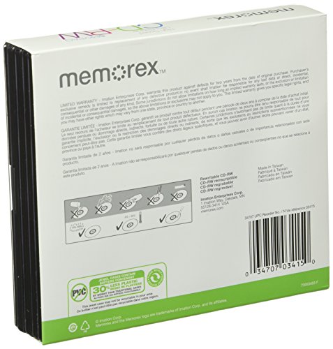 Memorex 32020022409 8X-12X Cd-Rw Media (5-Pack With Slim Jewel Cases) #TOP1