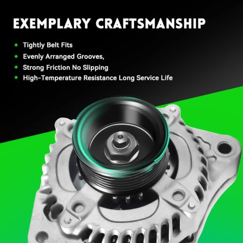 Image of 11150N Alternator Fit for 2005-2007 Honda Odyssey, 2005-2008 Pilot, 2006-2008 Ridgeline, 2003-2009 Acura MDX 3.5L 3.7L, 2004-2008 TL, 2005-2008 RL, Replace# 31100-RDJ-A01 AND0339, 130Amp 12V