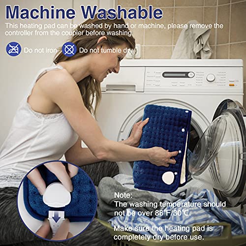 JOBYNA 2 in 1 Elektrisch Fußwärmer & Heizkissen, Fusswärmer 5s Schnelle Erwärmung, 30-70℃ & 10-90Min Abschaltautomatik, Extra Große Fußheizung Wärmekissen für Füße, Rücken, Schulter, Bauch (45x70cm)