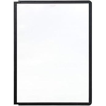 Durable Sherpa A4 Clear Display Board with Coloured Flexible Frame Pack of 10 Black