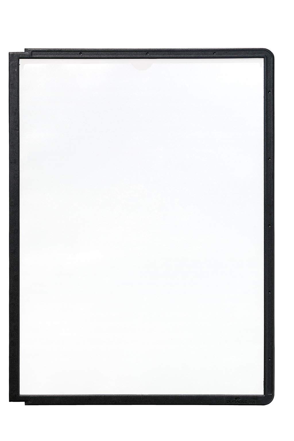 Durable Sherpa Sichttafel A4 transparent mit farbigem flexiblem Rahmen 10 Stück schwarz