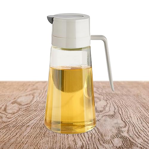 Botella dispensadora de aceite para cocina, botella dispensadora de aceite y vinagre, botella de aceite de vidrio con tapa automática para cocina, boquilla antigoteo, gran capacidad