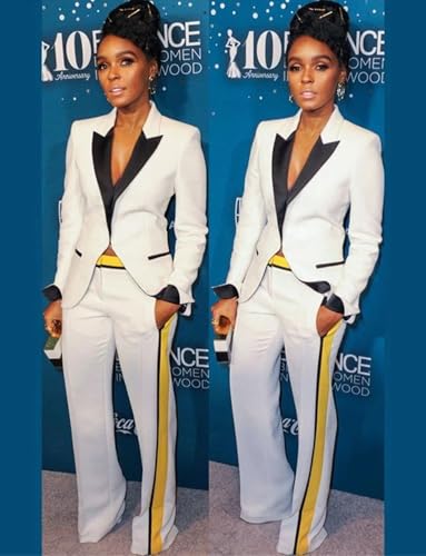 Women's Suit Peak Lapel Suit 2-Piece Casual Daily Business Jacket Pants2