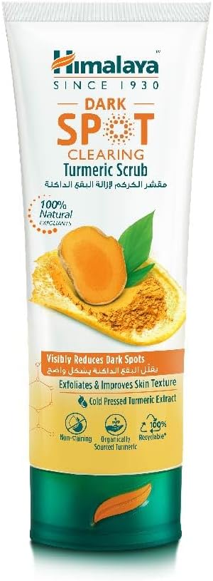 Himalaya Since 1930 Dark Spot Clearing Turmeric Scrub | Visibly Reduces Dark Spots – Exfoliates & Improves Skin Texture – 75ml