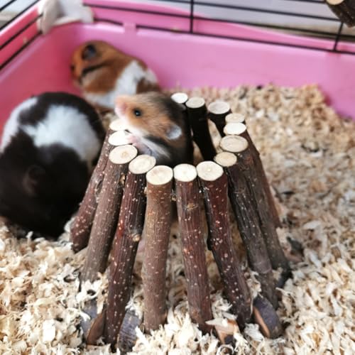 Cerca de madeira em forma de vulcão, cerca para hamster, cercas de madeira para animais de estimação