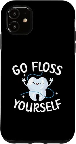 iPhone 11 Go Floss Yourself Odontología Dentista Dientes Higienista Dental Case