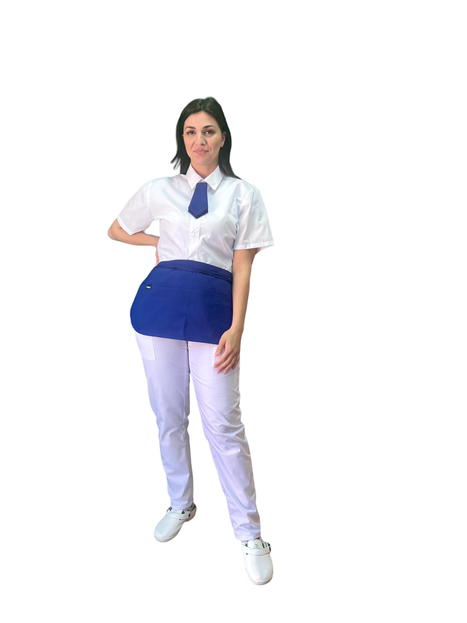 Tablier court de cuisine, 10 pièces, bleu, pour bar, restauration, barman, hôtel, vaisselle, uniforme de travail pour homme et femme, bleu, Taille Unique