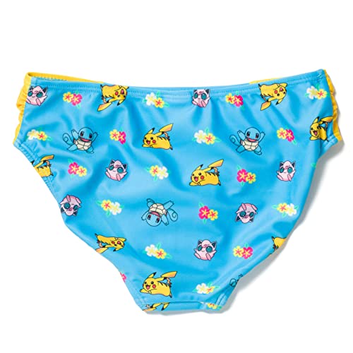 Pokemon Pikachu Squirtle Pikachu Little Girls Tankini Top And Bikini Bottom Swim Set Blue 7-8 #TOP4