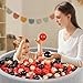 Heopeis Star Ball Pit Balls for Toddlers, Bulk 200 Pack Phthalate & BPA Free Crush Proof Plastic Toy Balls for Kids, Ball Pool Play Tent, Baby Kiddie Pool Water Toys, Party Decoration
