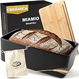 MIAMIO – Caja para Pan para Encimera de Cocina/Caja de Pan de Cerámica con...