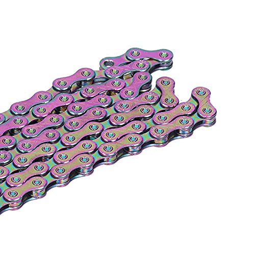 BATLAM Tige de chaîne de vélo Fit Fot Car Bon réglable 10 Vitesses chaîne de vélo colorée vélo de Route chaîne Ultra-légère avec Boucle pièces de vélo