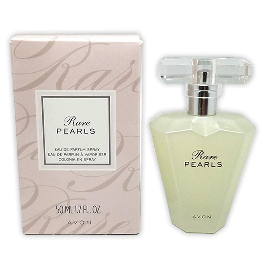 AVON Rare Pearls Eau De Parfum Spray for Women, 1.7 fl oz, Elegant Soft Floral Fragrance with Magnolia, White Pepper and Rosewood, Long Lasting and Timeless Scent