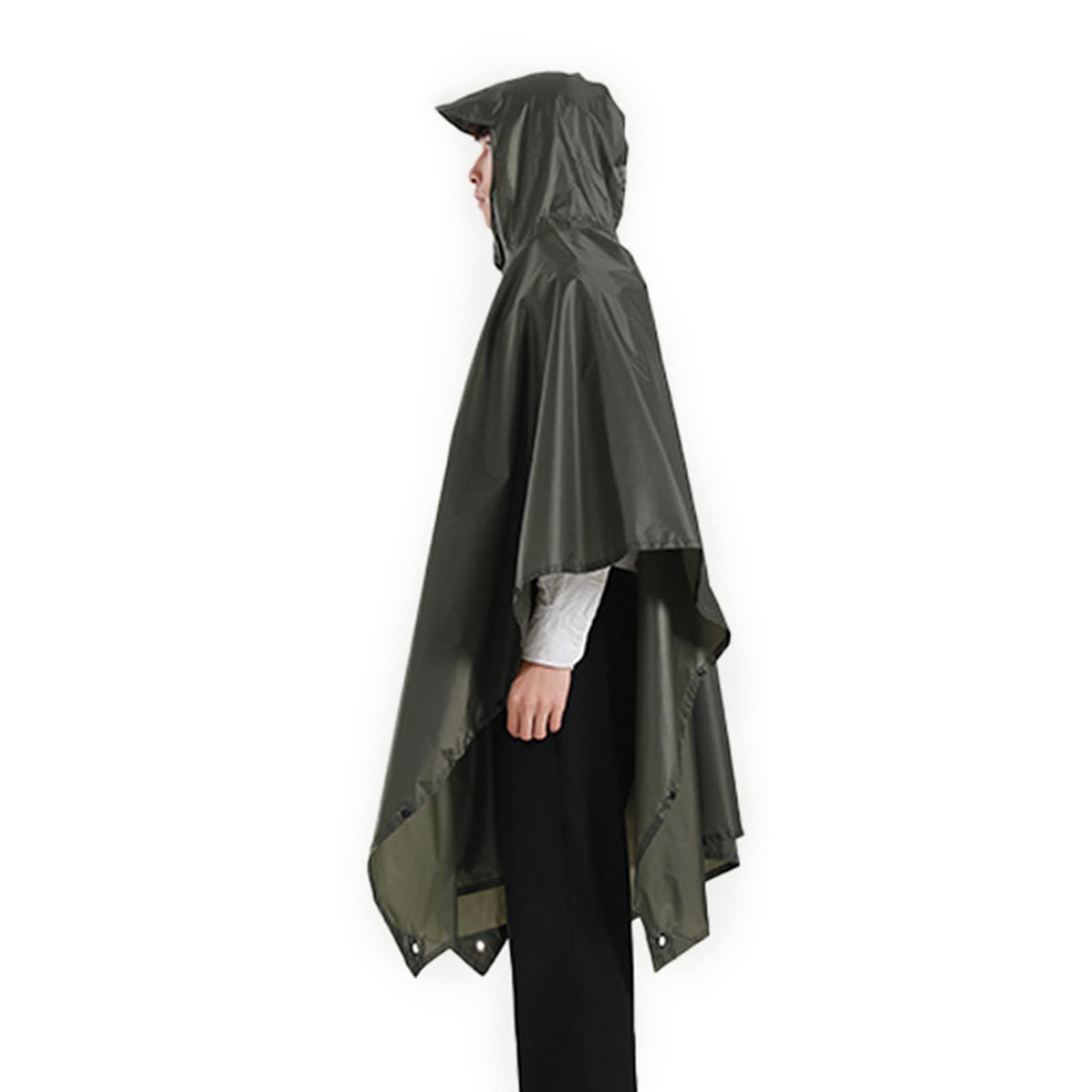 CVZQTE Poncho impermeabile per adulti, riutilizzabile, leggero, impermeabile, con coulisse, per escursionismo, campeggio