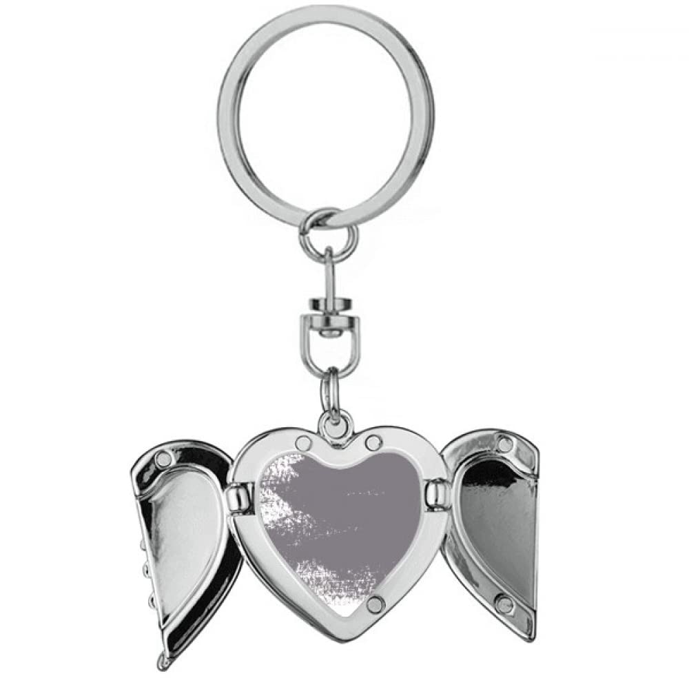 no/no Mark s Art Pattern Heart Angel Wing Key Chain Holder