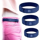 BeltBro For Women No Buckle Elastic Belt — 3 Pack (S, M, L) — Fits 1 Inch Belt Loops, Easy To Use