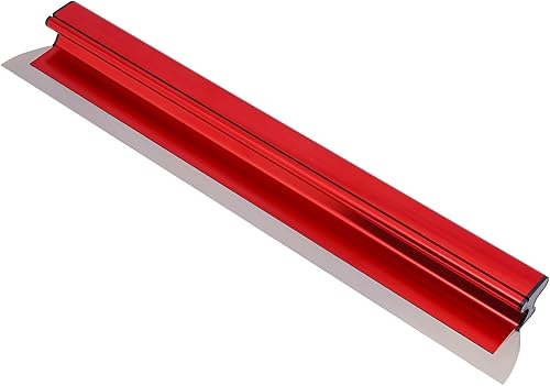 Miniatura 1 de Hoja de desnatado de 32 pulgadas, hecha de aluminio robusto y acero inoxidable, herramienta de paneles de yeso para cinta de juntas de paneles de