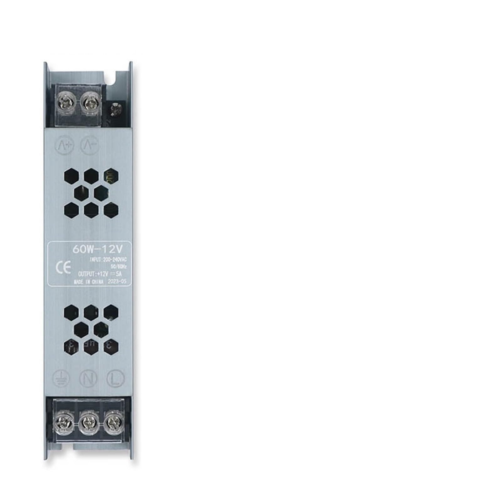 Pilote de bande LED haut de gamme AC 200-240V avec transformateur DC 12V 60W